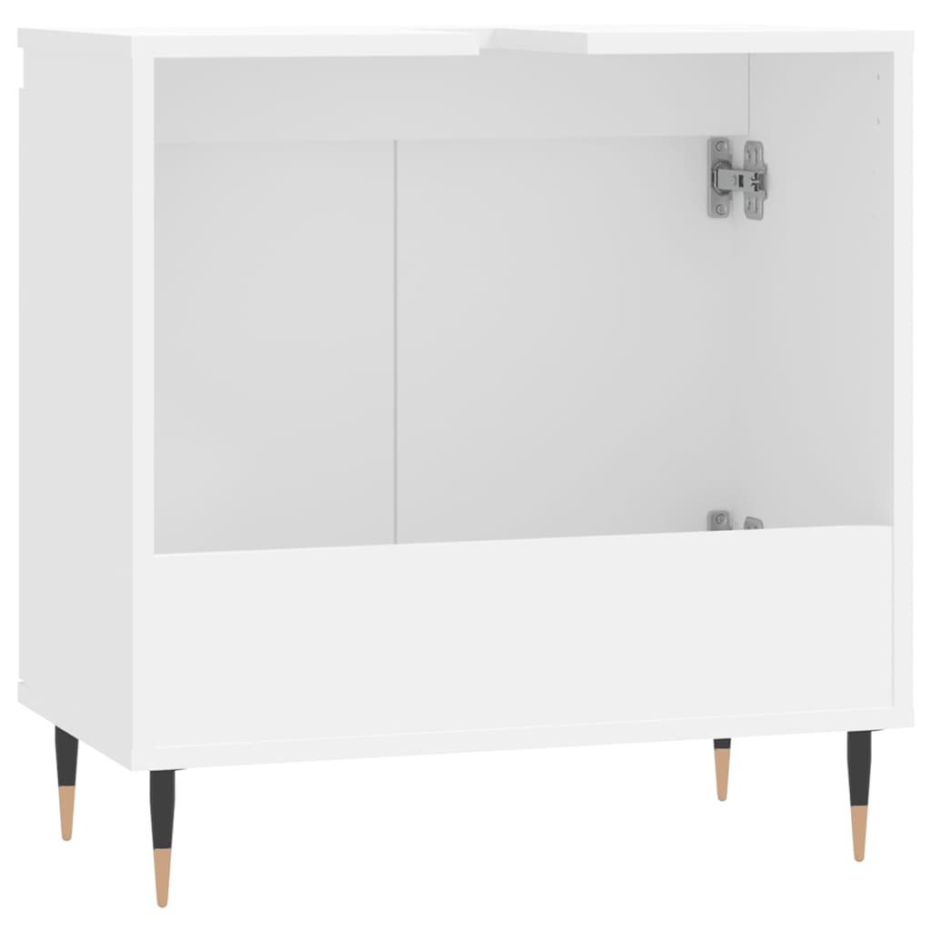 vidaXL Szafka łazienkowa, biała, 58x33x60 cm, materiał drewnopochodny