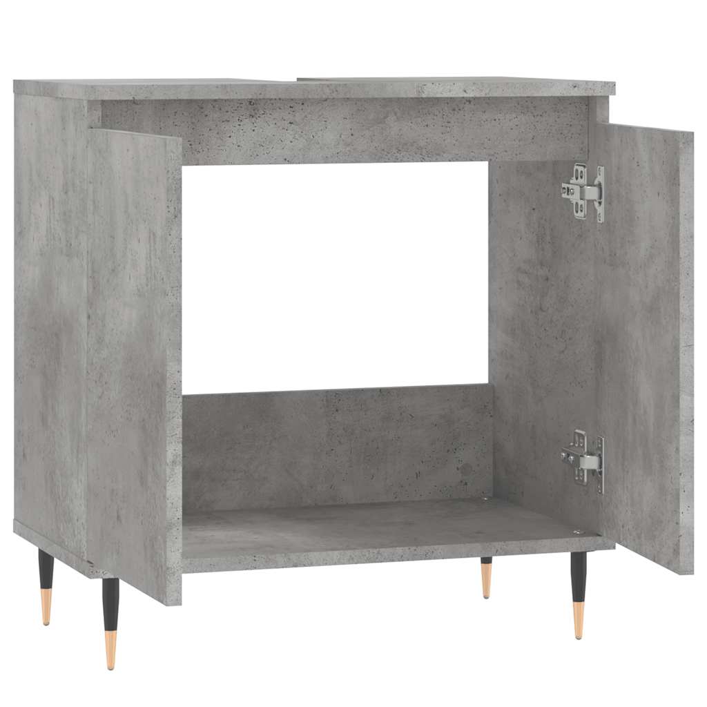 vidaXL Szafka łazienkowa, szarość betonu, 58x33x60 cm