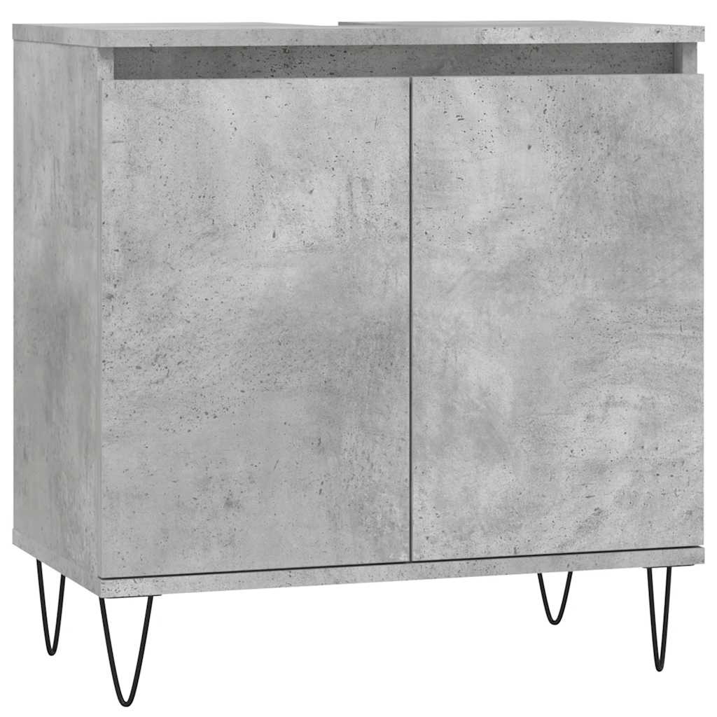 vidaXL Szafka łazienkowa, szarość betonu, 58x33x60 cm