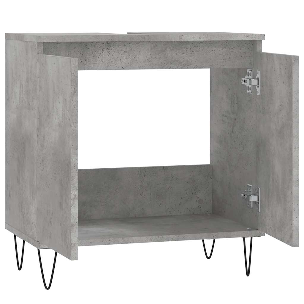 vidaXL Szafka łazienkowa, szarość betonu, 58x33x60 cm