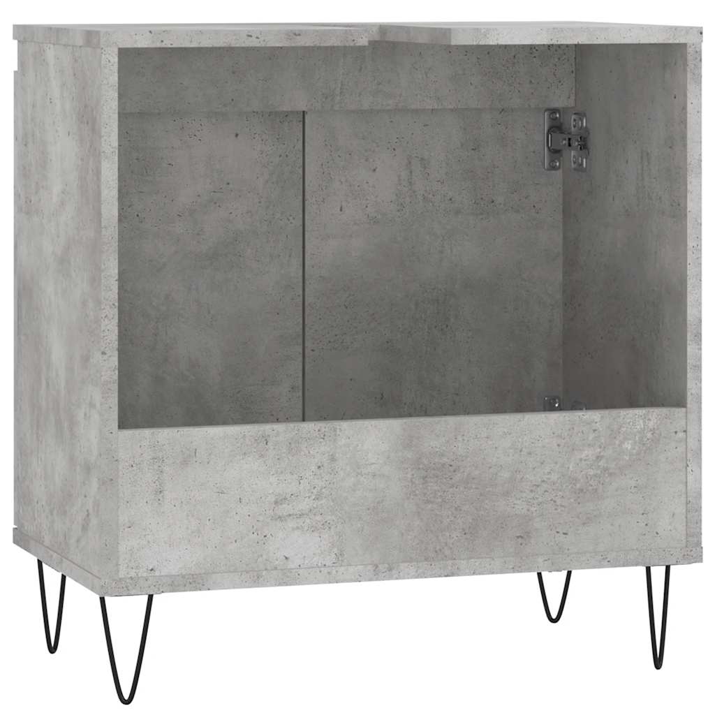 vidaXL Szafka łazienkowa, szarość betonu, 58x33x60 cm