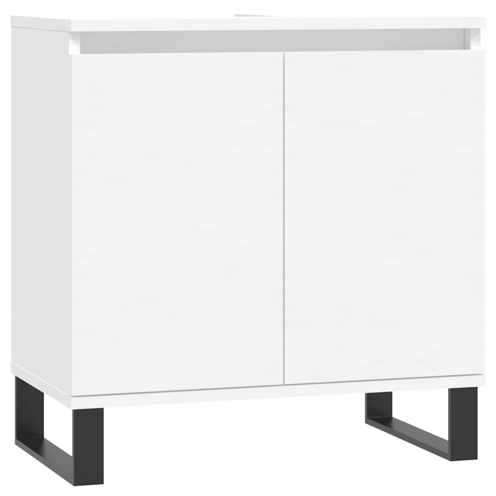 vidaXL Szafka łazienkowa, biała, 58x33x60 cm, materiał drewnopochodny