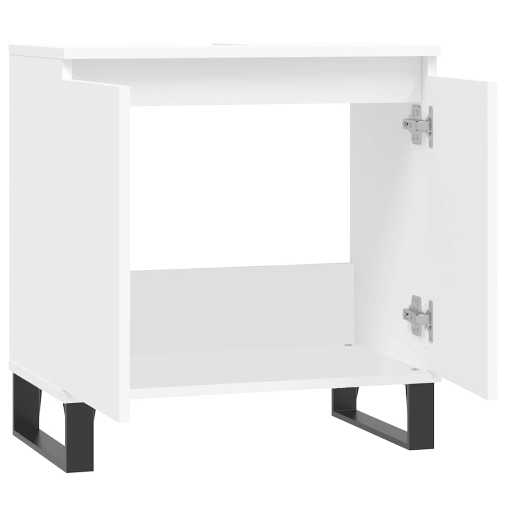 vidaXL Szafka łazienkowa, biała, 58x33x60 cm, materiał drewnopochodny