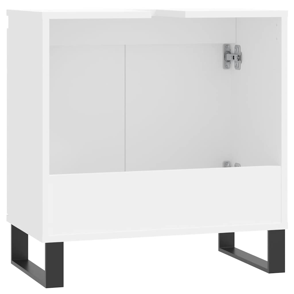 vidaXL Szafka łazienkowa, biała, 58x33x60 cm, materiał drewnopochodny