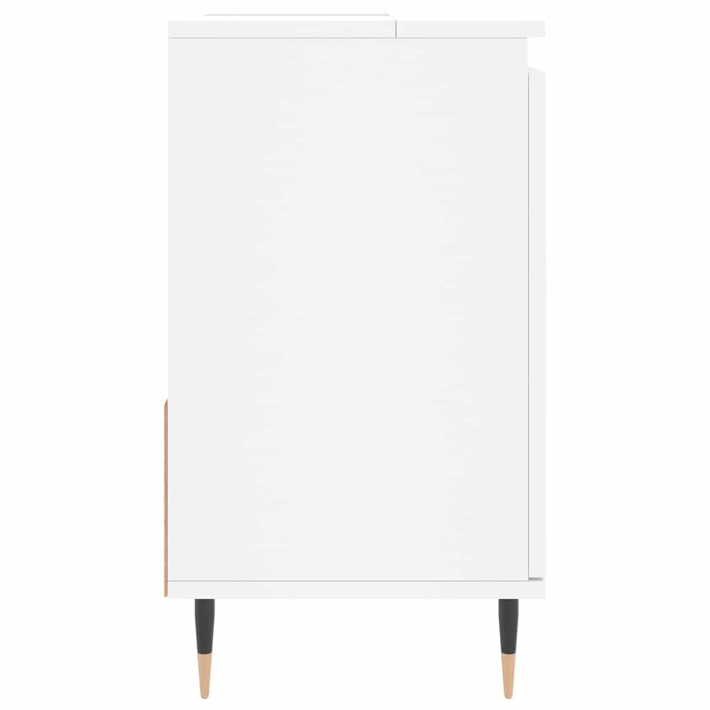 vidaXL Szafka łazienkowa, biała, 65x33x60 cm, materiał drewnopochodny