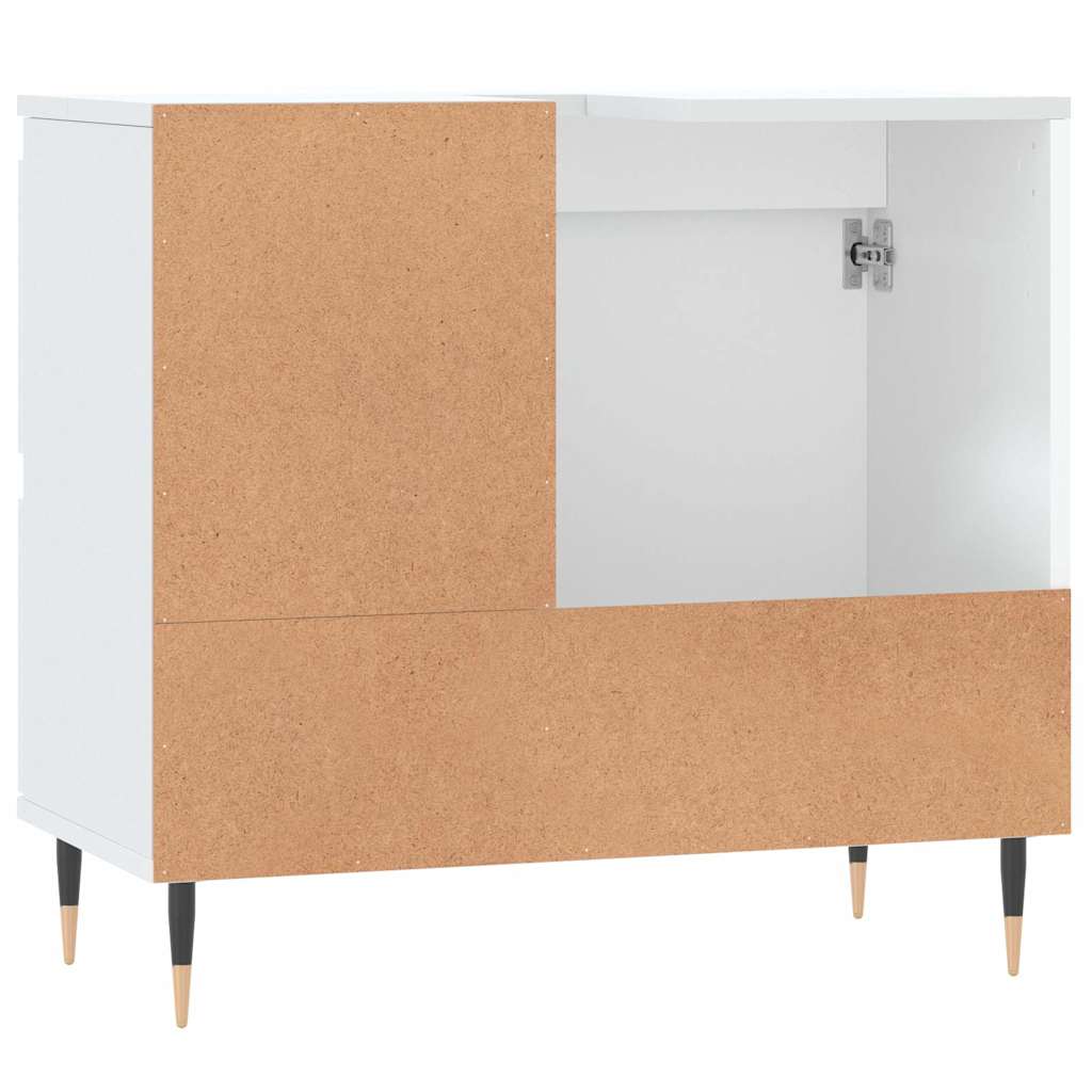 vidaXL Szafka łazienkowa, biała, 65x33x60 cm, materiał drewnopochodny