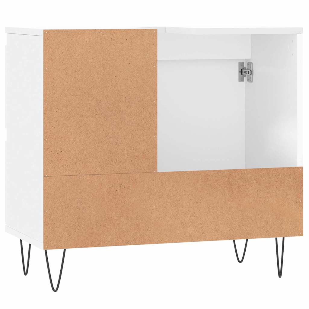 vidaXL Szafka łazienkowa, biała, 65x33x60 cm, materiał drewnopochodny