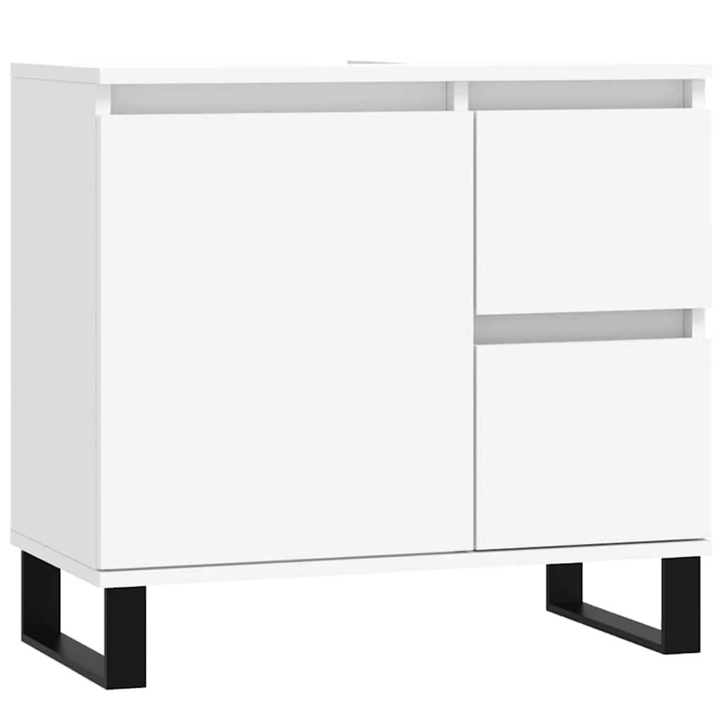 vidaXL Szafka łazienkowa, biała, 65x33x60 cm, materiał drewnopochodny