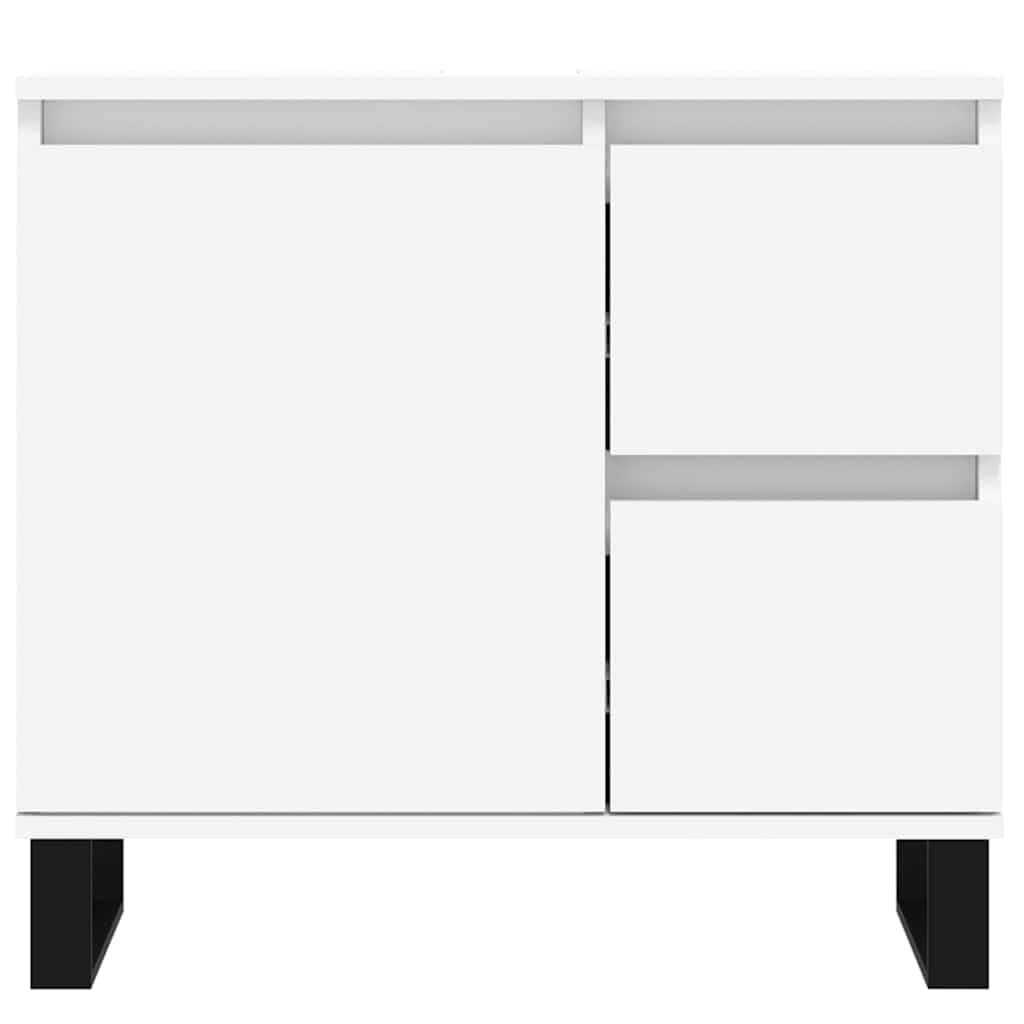 vidaXL Szafka łazienkowa, biała, 65x33x60 cm, materiał drewnopochodny