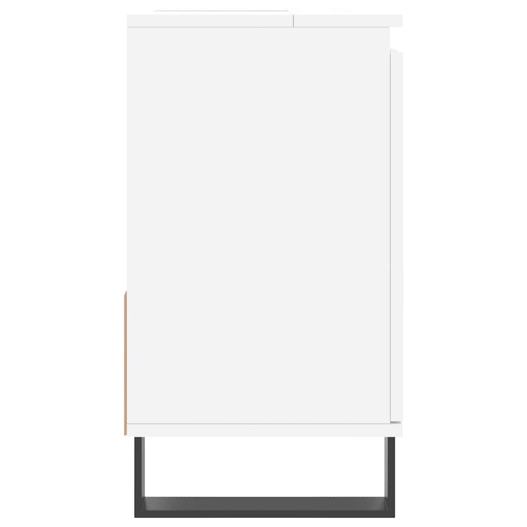 vidaXL Szafka łazienkowa, biała, 65x33x60 cm, materiał drewnopochodny