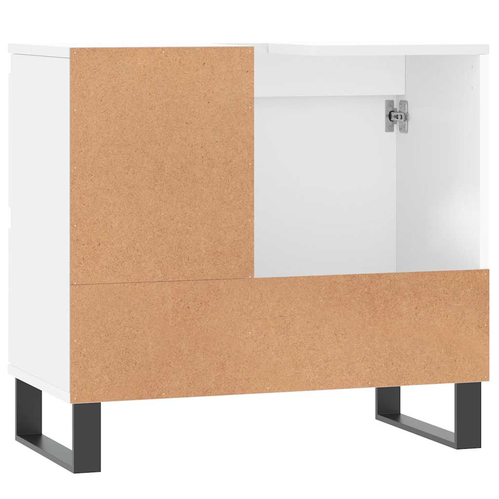vidaXL Szafka łazienkowa, biała, 65x33x60 cm, materiał drewnopochodny