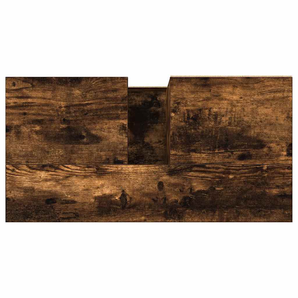 vidaXL Szafka łazienkowa, przydymiony dąb, 65x33x60 cm