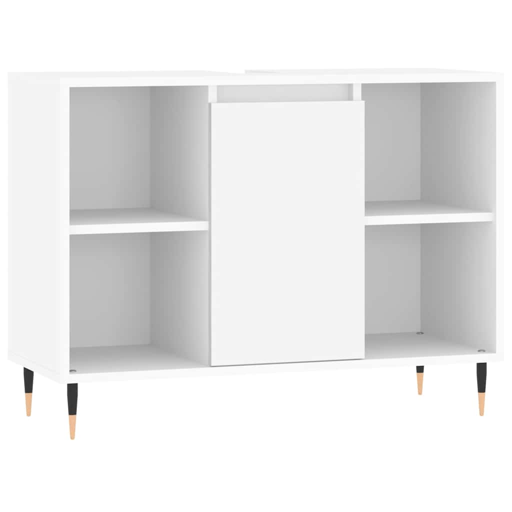 vidaXL Szafka łazienkowa, biała, 80x33x60 cm, materiał drewnopochodny