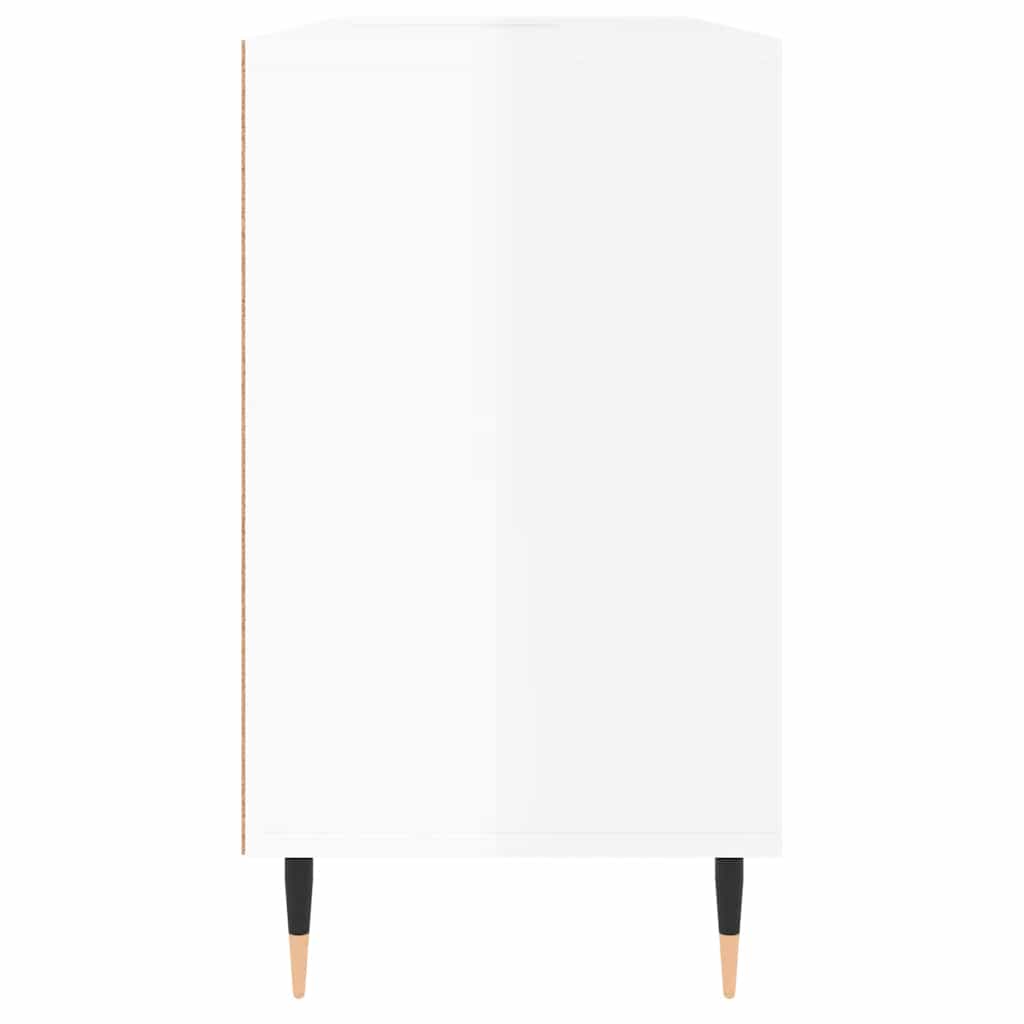 vidaXL Szafka łazienkowa, biała z połyskiem, 80x33x60 cm