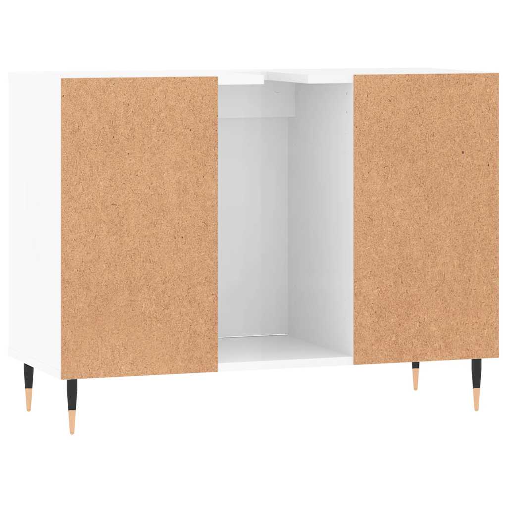 vidaXL Szafka łazienkowa, biała z połyskiem, 80x33x60 cm