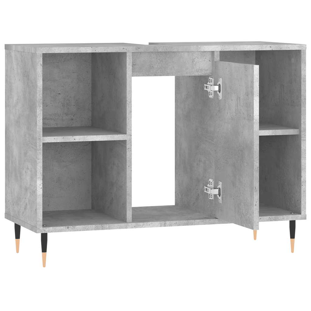 vidaXL Szafka łazienkowa, szarość betonu, 80x33x60 cm