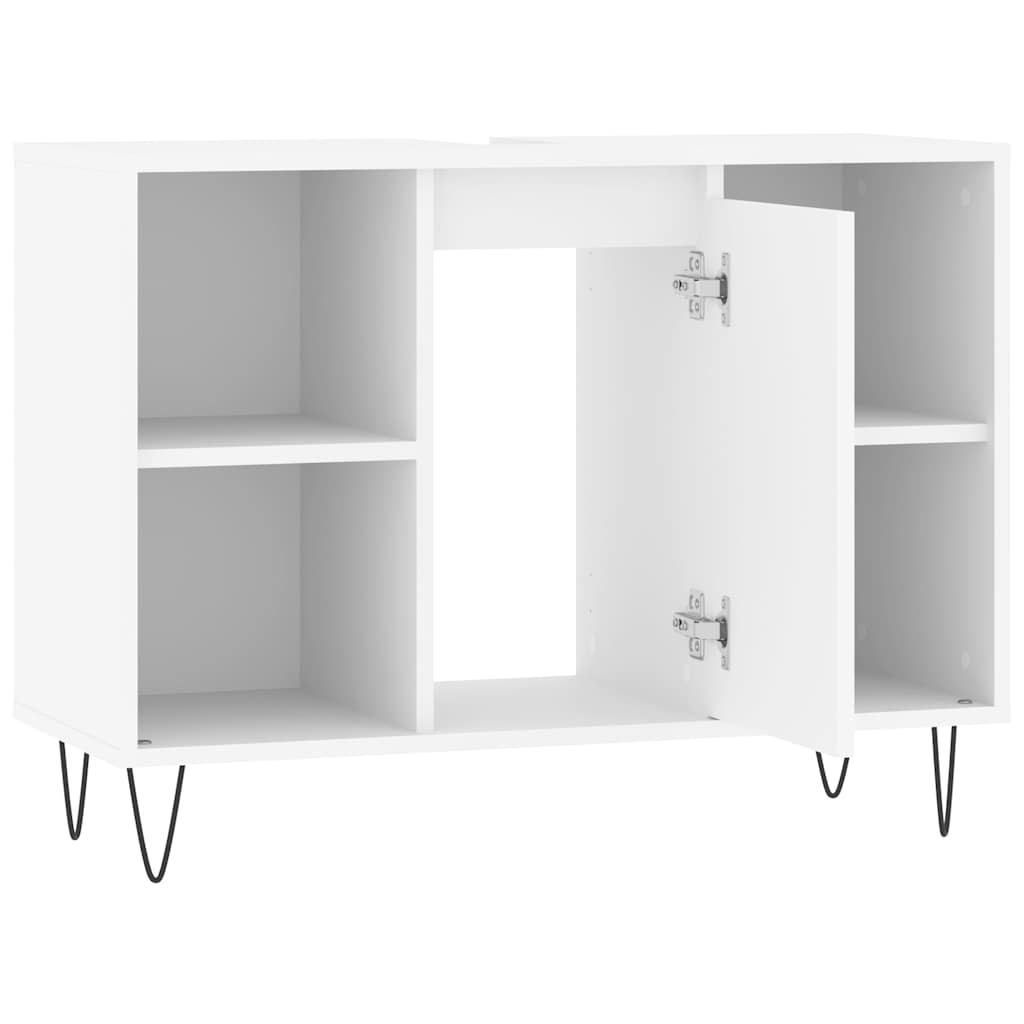 vidaXL Szafka łazienkowa, biała, 80x33x60 cm, materiał drewnopochodny