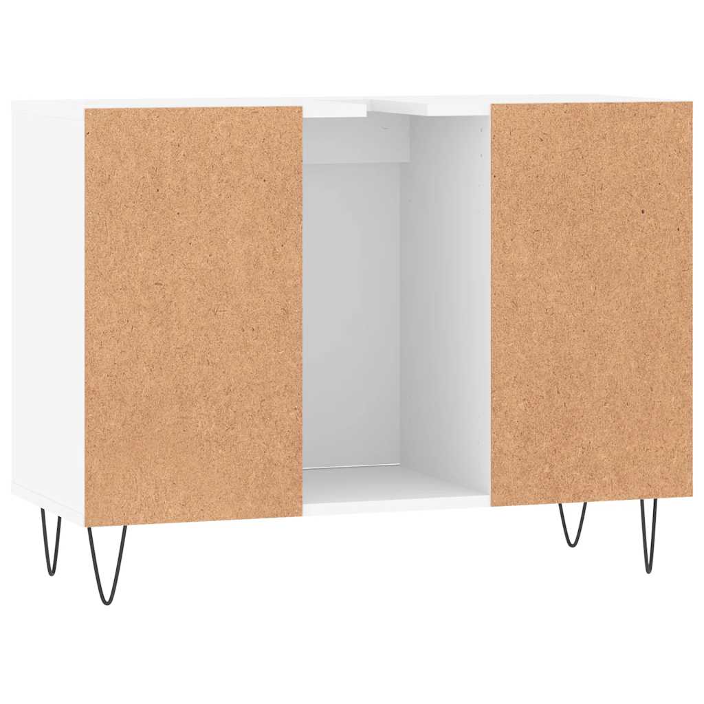 vidaXL Szafka łazienkowa, biała, 80x33x60 cm, materiał drewnopochodny