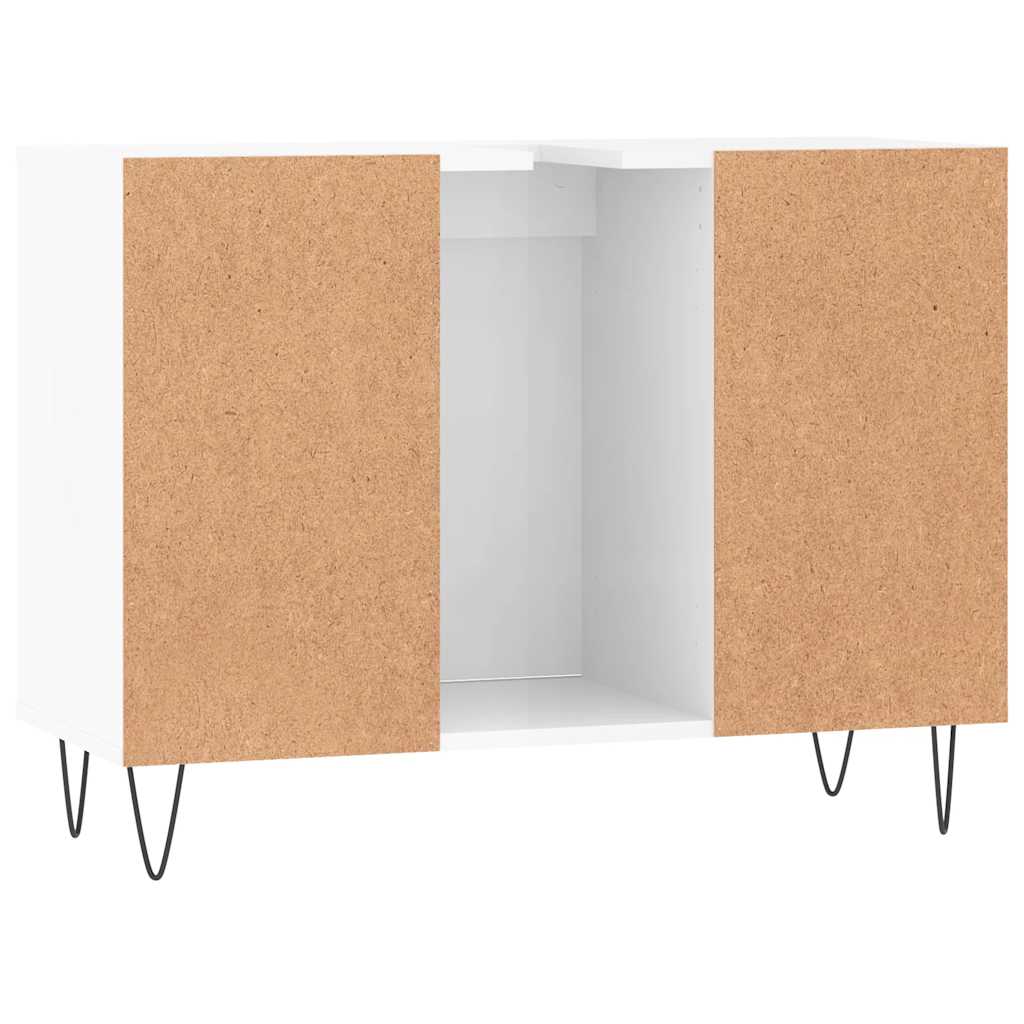 vidaXL Szafka łazienkowa, biała z połyskiem, 80x33x60 cm