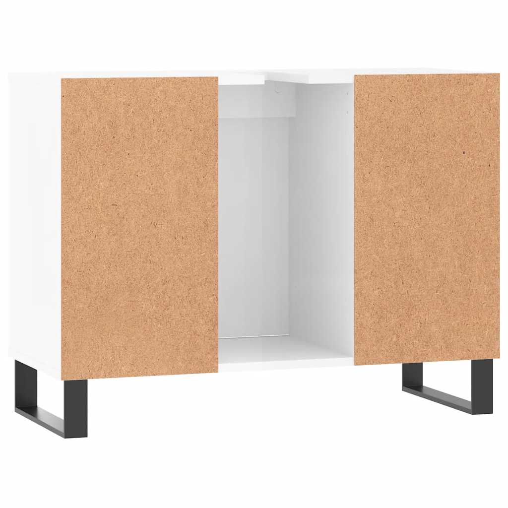 vidaXL Szafka łazienkowa, biała z połyskiem, 80x33x60 cm