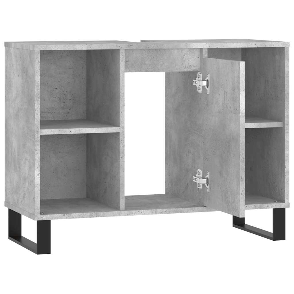 vidaXL Szafka łazienkowa, szarość betonu, 80x33x60 cm