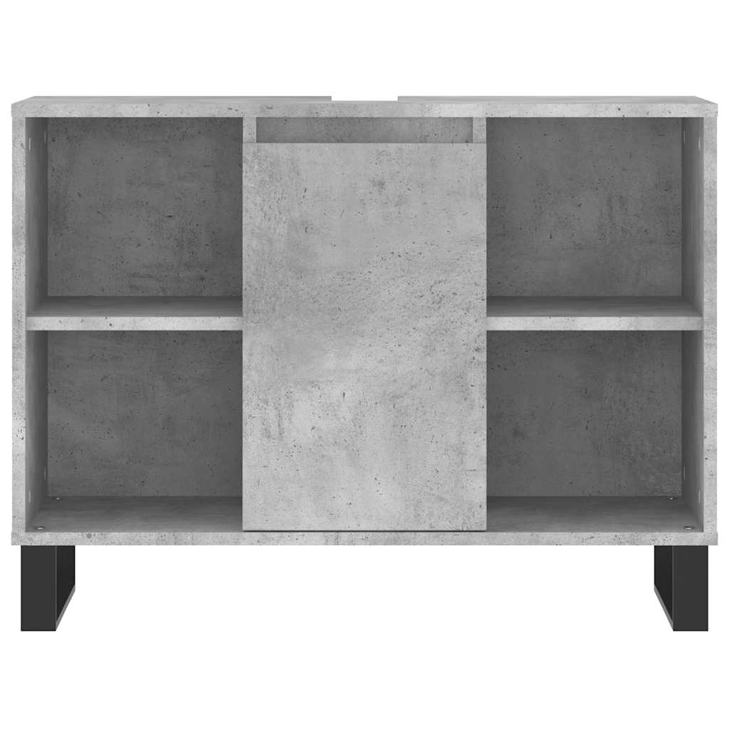 vidaXL Szafka łazienkowa, szarość betonu, 80x33x60 cm