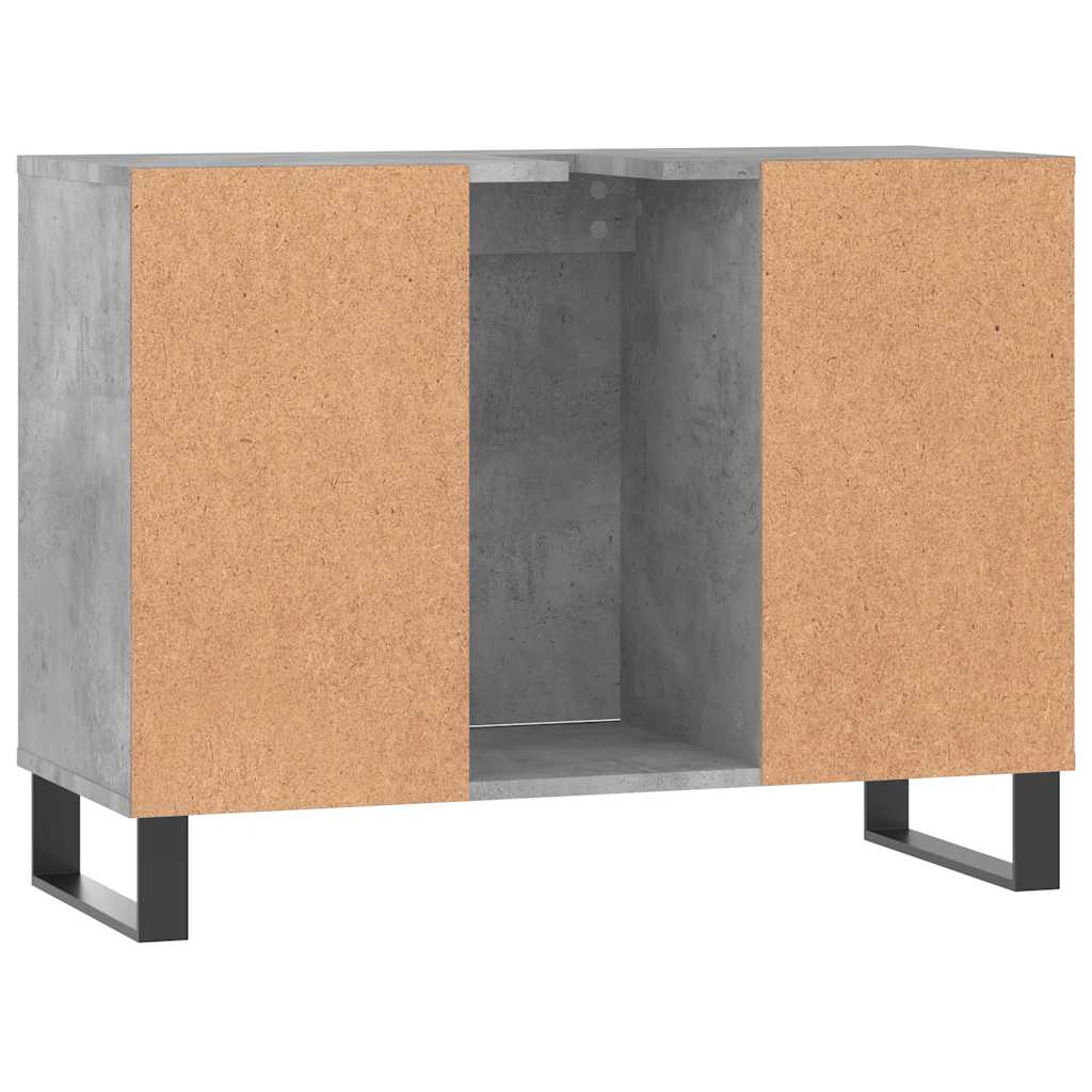 vidaXL Szafka łazienkowa, szarość betonu, 80x33x60 cm