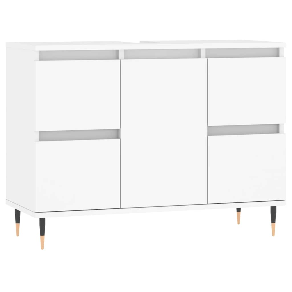 vidaXL Szafka łazienkowa, biała, 80x33x60 cm, materiał drewnopochodny