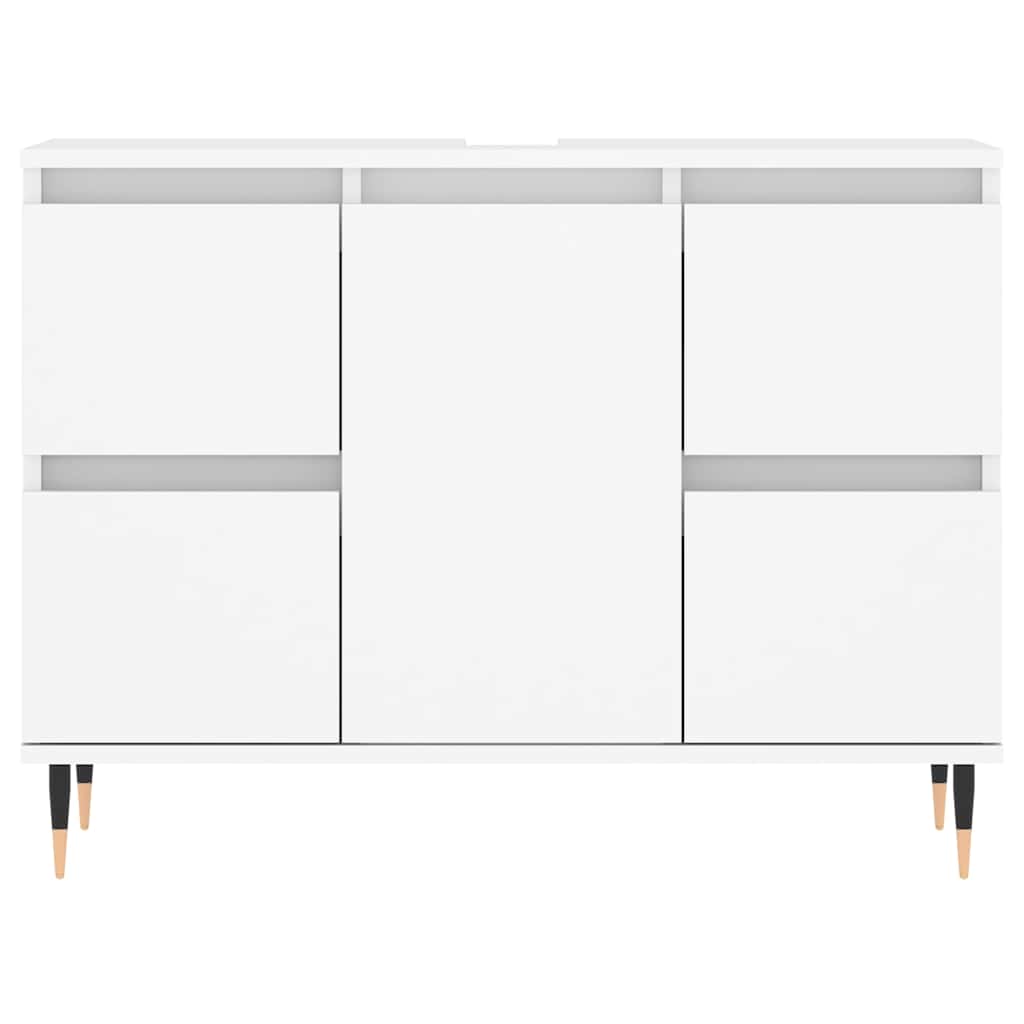vidaXL Szafka łazienkowa, biała, 80x33x60 cm, materiał drewnopochodny