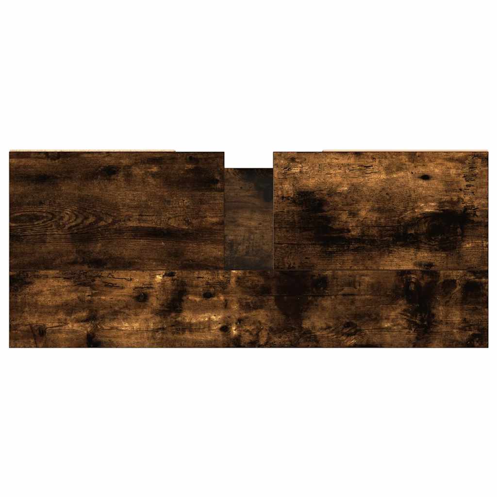 vidaXL Szafka łazienkowa, przydymiony dąb, 80x33x60 cm