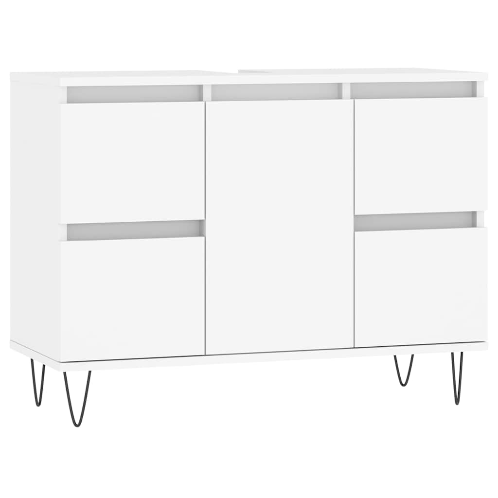 vidaXL Szafka łazienkowa, biała 80x33x60 cm, materiał drewnopochodny