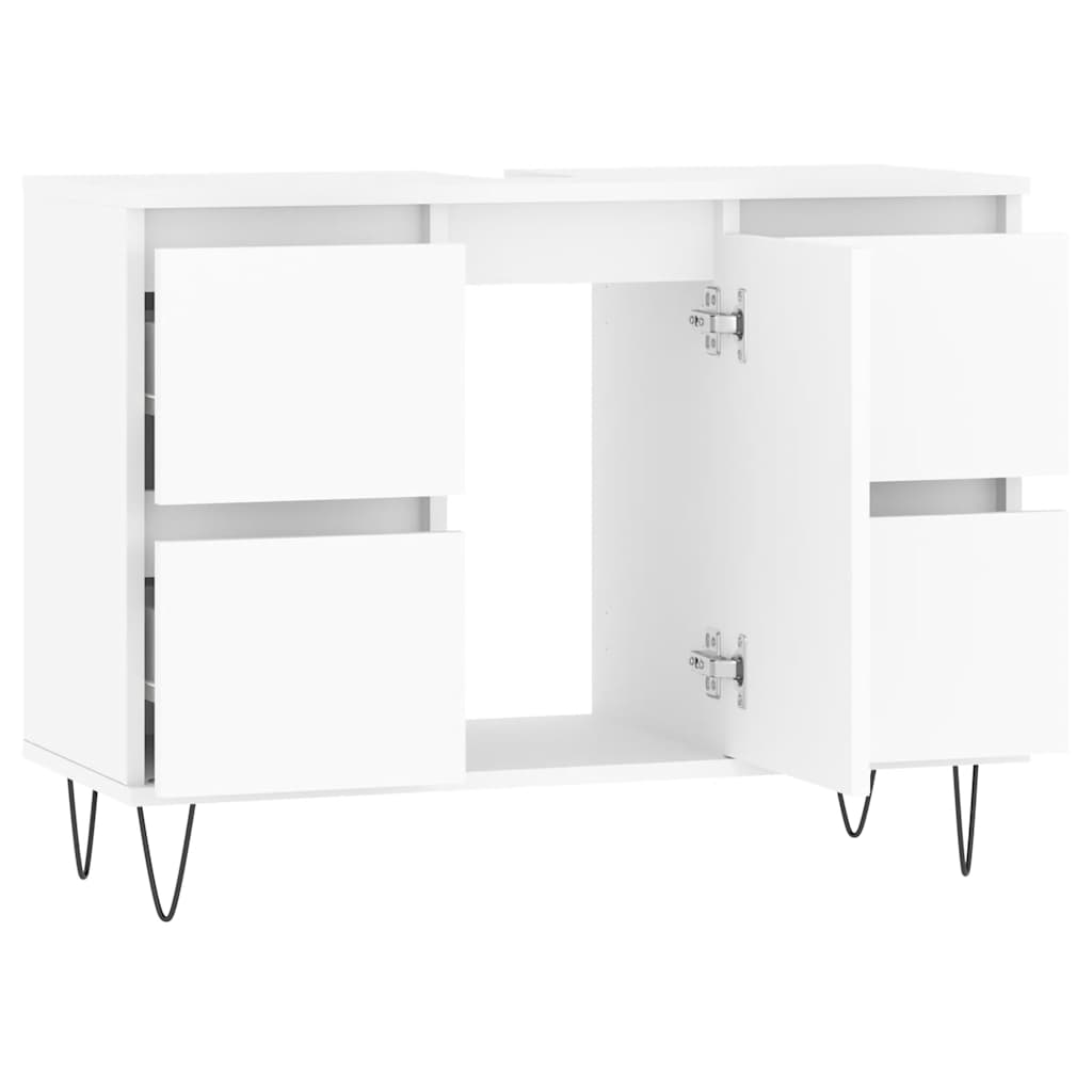 vidaXL Szafka łazienkowa, biała 80x33x60 cm, materiał drewnopochodny