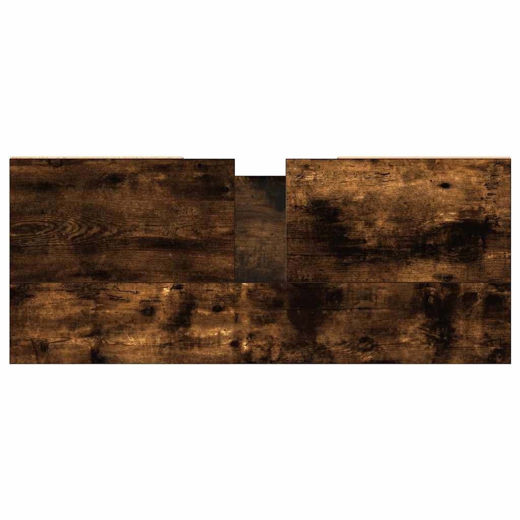 vidaXL Szafka łazienkowa, przydymiony dąb, 80x33x60 cm