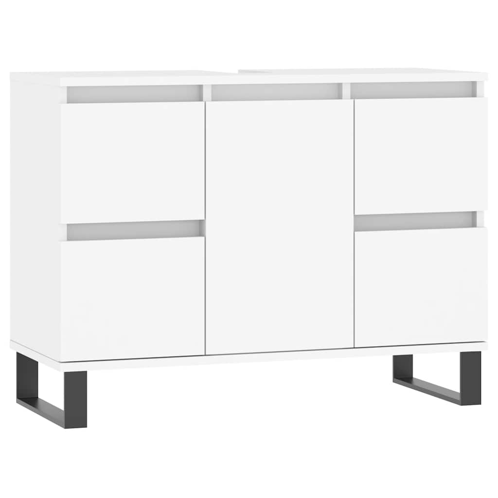 vidaXL Szafka łazienkowa, biała, 80x33x60 cm, materiał drewnopochodny