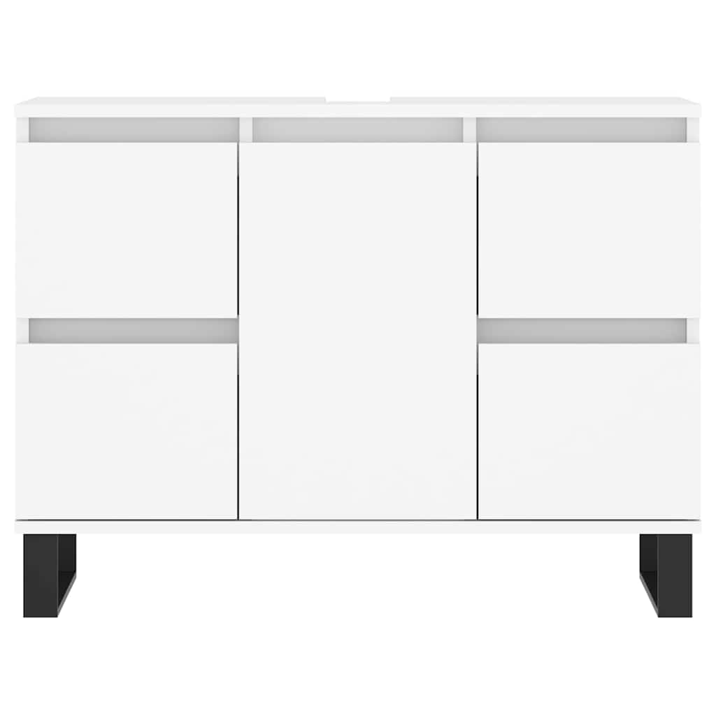 vidaXL Szafka łazienkowa, biała, 80x33x60 cm, materiał drewnopochodny