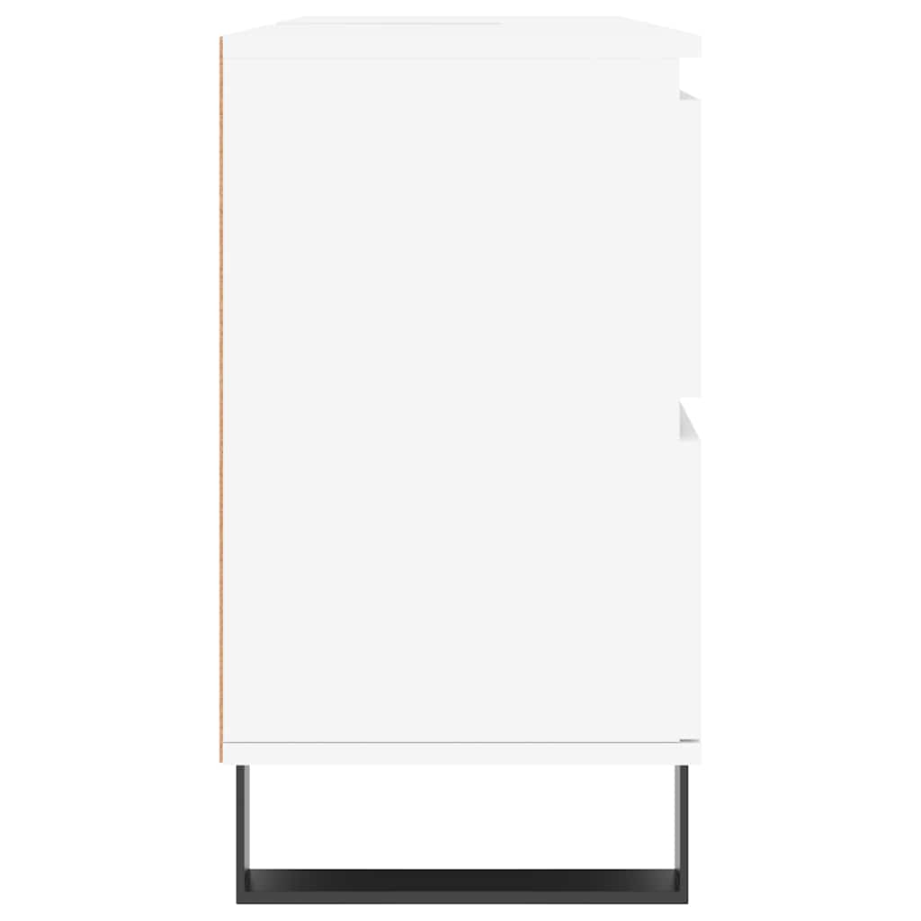 vidaXL Szafka łazienkowa, biała, 80x33x60 cm, materiał drewnopochodny