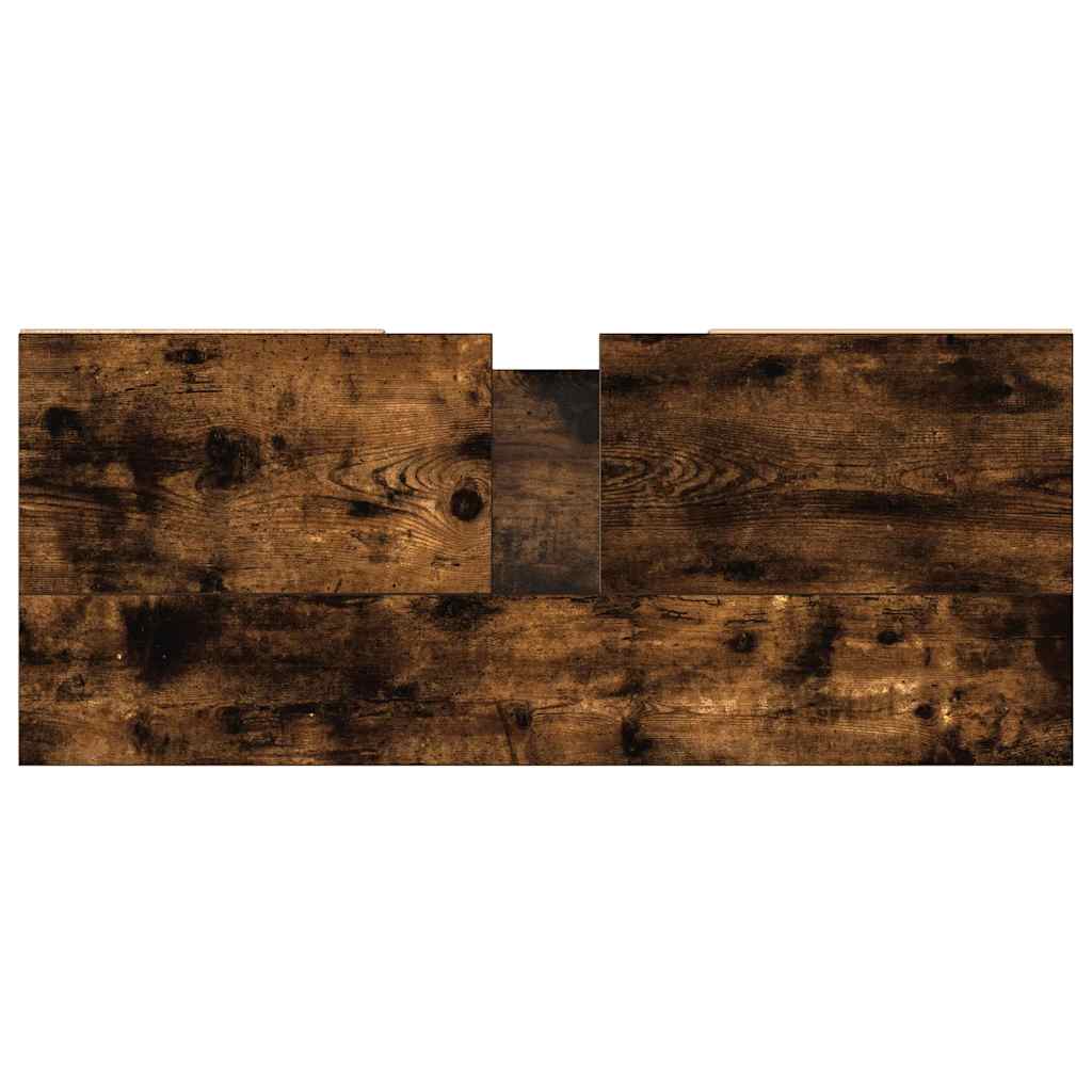 vidaXL Szafka łazienkowa, przydymiony dąb, 80x33x60 cm