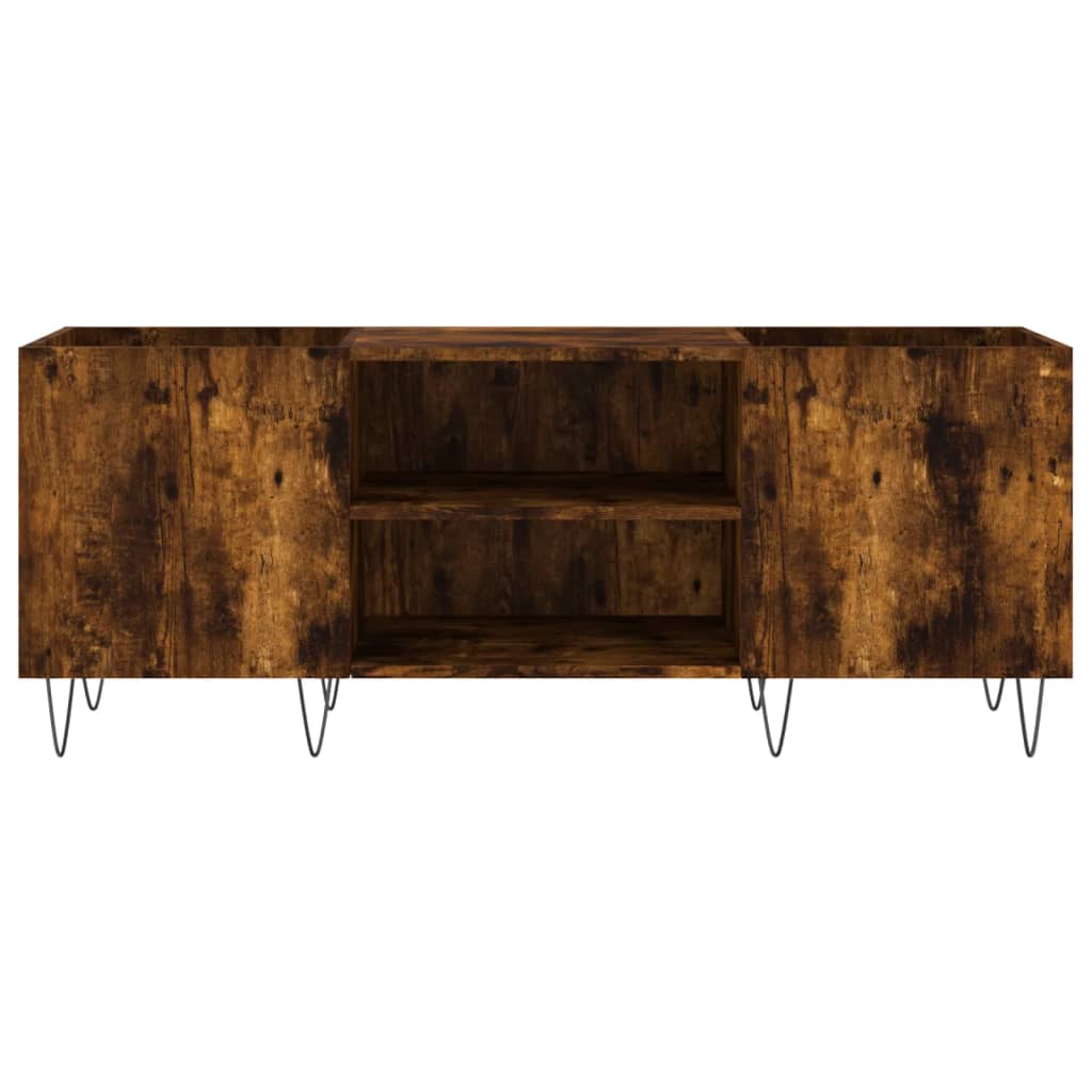 vidaXL Szafka na płyty, przydymiony dąb, 121x38x48 cm