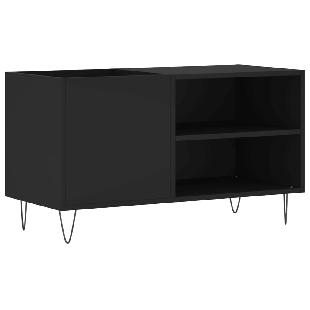 vidaXL Szafka na płyty, czarna, 85x38x48 cm, materiał drewnopochodny