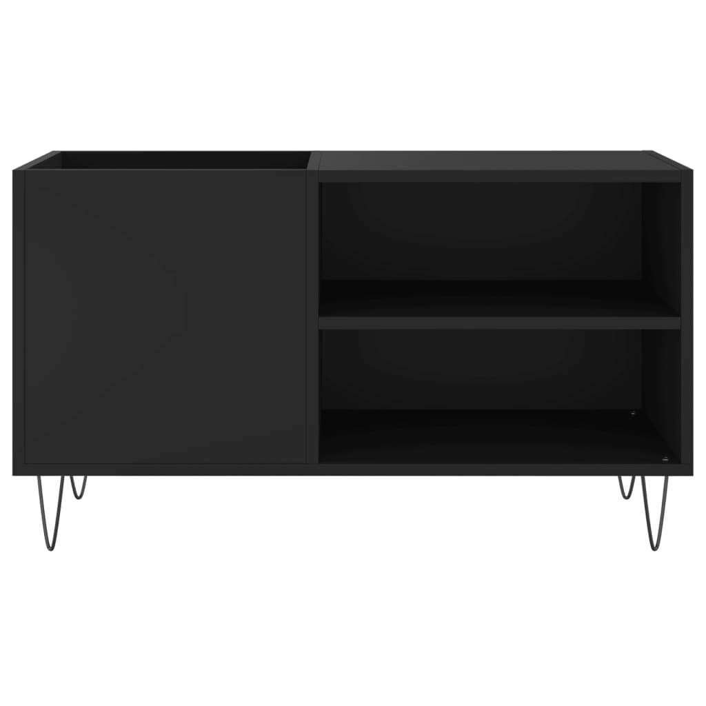 vidaXL Szafka na płyty, czarna, 85x38x48 cm, materiał drewnopochodny