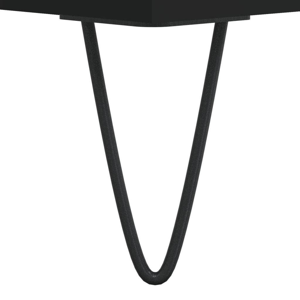 vidaXL Szafka na płyty, czarna, 85x38x48 cm, materiał drewnopochodny