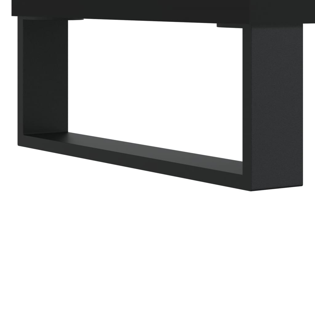 vidaXL Szafka na płyty, czarna, 85x38x48 cm, materiał drewnopochodny