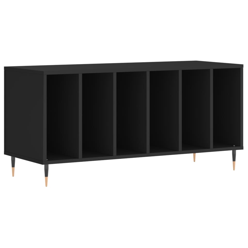 vidaXL Szafka na płyty, czarna, 100x38x48 cm, materiał drewnopochodny
