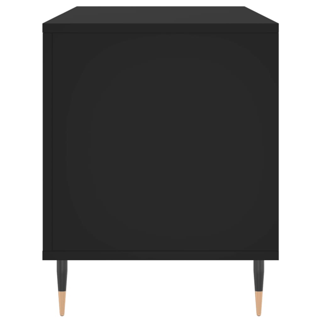 vidaXL Szafka na płyty, czarna, 100x38x48 cm, materiał drewnopochodny