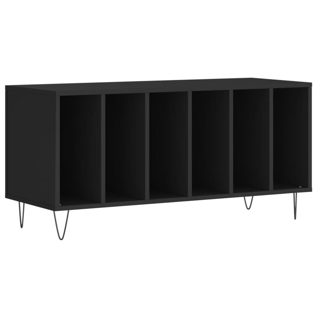 vidaXL Szafka na płyty, czarna, 100x38x48 cm, materiał drewnopochodny