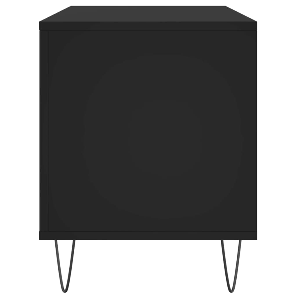 vidaXL Szafka na płyty, czarna, 100x38x48 cm, materiał drewnopochodny