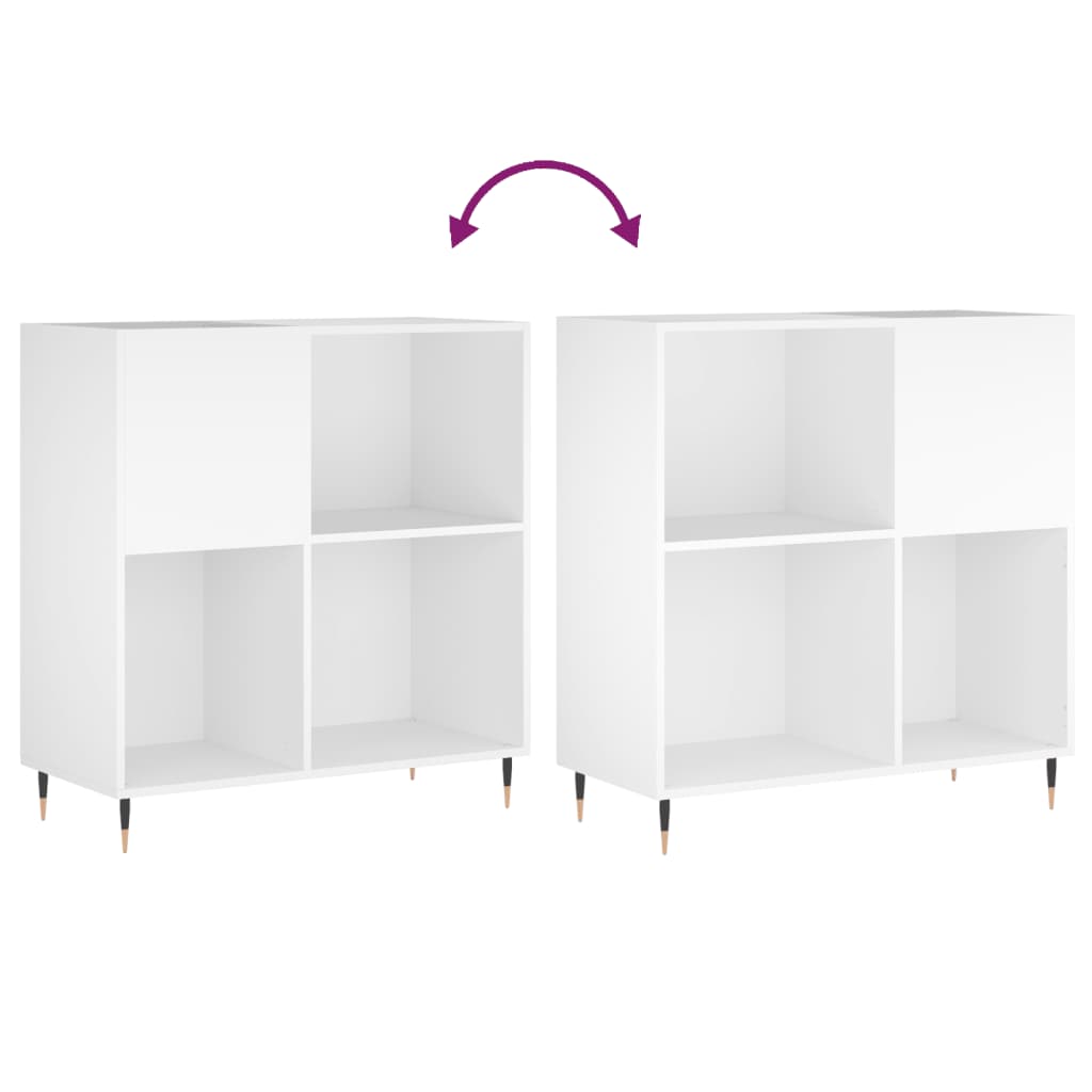 vidaXL Szafka na płyty, biała, 84,5x38x89 cm, materiał drewnopochodny