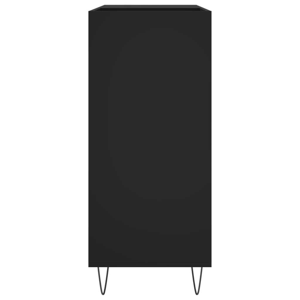 vidaXL Szafka na płyty, czarna, 84,5x38x89 cm, materiał drewnopochodny