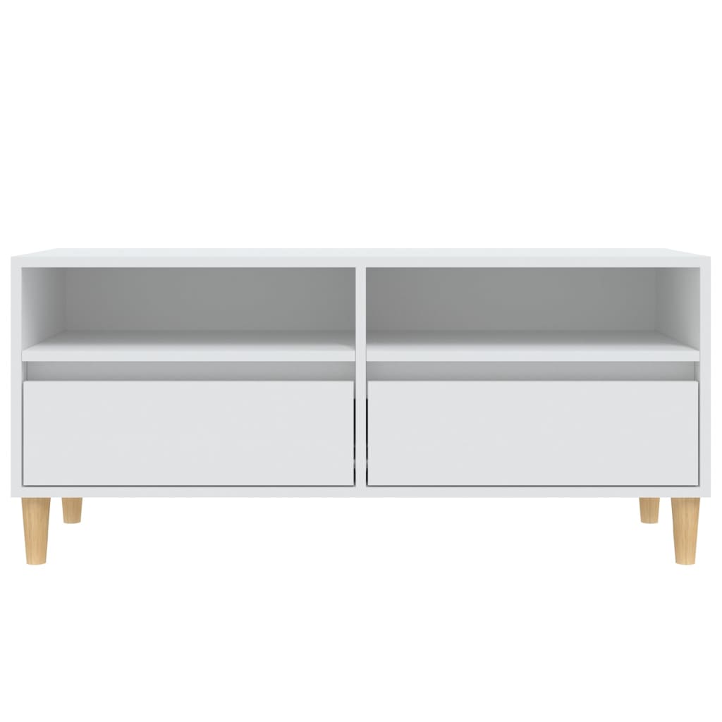 vidaXL Szafka pod TV, biała, 100x34,5x44,5 cm, materiał drewnopochodny