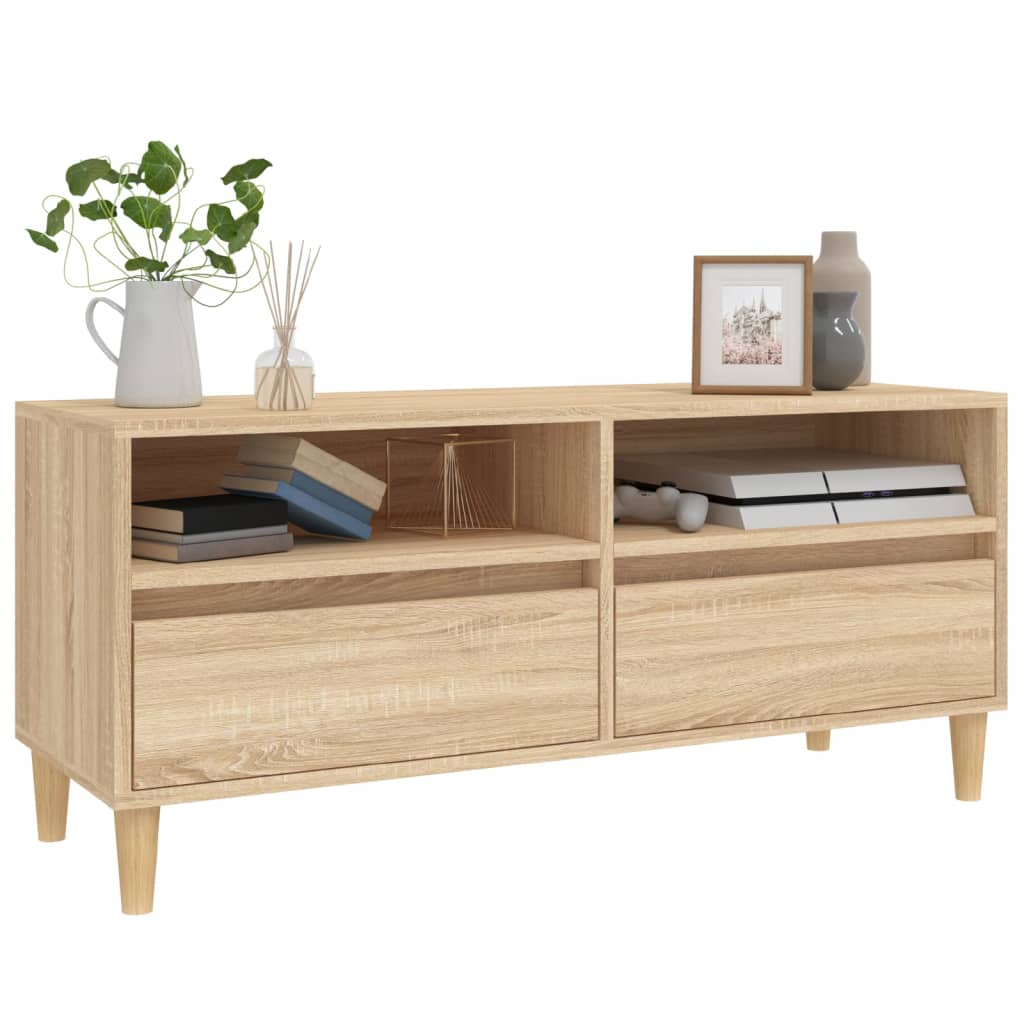 vidaXL Szafka pod TV, dąb sonoma, 100x34,5x44,5 cm